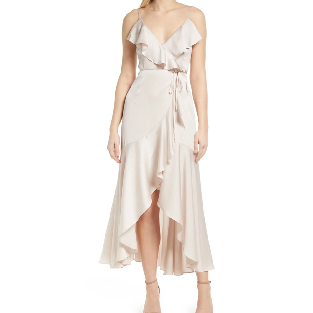 SHONA JOY LUXE‎ BIAS FRILL WRAP DRESS